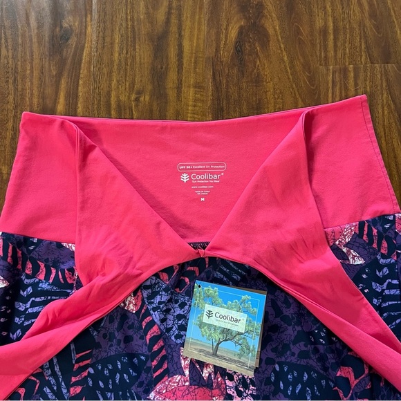 NWT Coolibar UPF 50+ Pink Purple Floral Halter Neck Sun Dress size medium - Picture 9 of 11